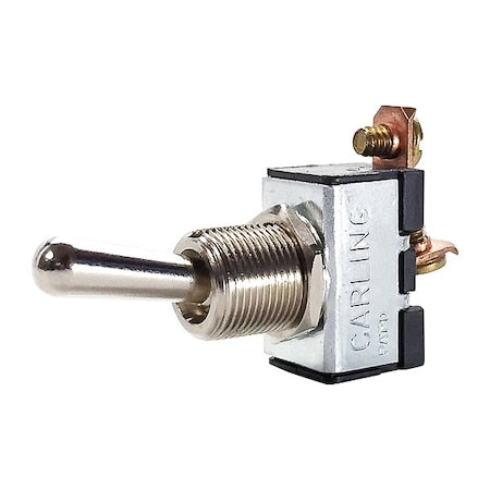 Toggle Switch, SPST, 2 Connections, On/Off, 1 1/2 hp, 10A at 250V AC, 20A at 125V AC