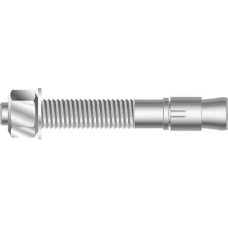 SUP-R-STUD + Wedge Anchor, 1/4" Dia., 1-3/4" L, 316 stainless steel Plain, 20 PK