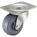 2-1/2" X 1-1/8" Non-Marking Rubber Hard Swivel Caster, No Brake, Loads Up To 175 lb