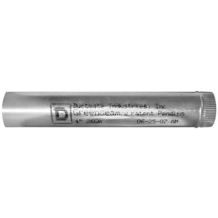 Round Rigid Ducts, 14 in Duct Dia, Galvanized Steel, 26 ga GA, 60" L