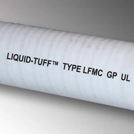 Liquid-Tight Flex Metal Conduit, 3 in Trade Size, 25 ft, 9-1/2 in Bend, Steel, Gray