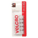 Reclosable Fastener, Disc, Rubber Adhesive, 5/8 in, White, 15 PK