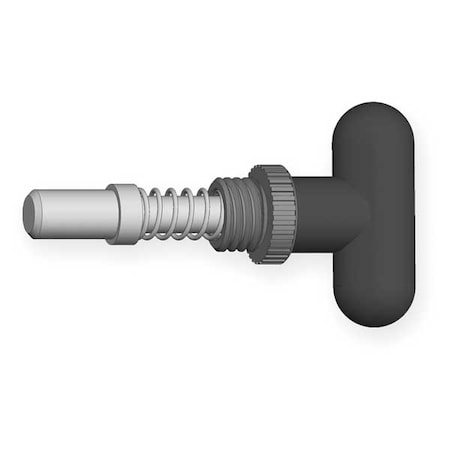 Pop Pin Weld On Barrel, 3/8" Tip Dia., 0.600"L, Rounded T-Knob