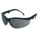 KD3 Reader Safety Glasses, Black Wraparound Frame, 2.0 Diopter, Gray Lens, Anti-Scratch Coating