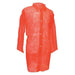 Disposable Lab Coat, Polypropylene, Snaps Closure, Red, L, 30 PK