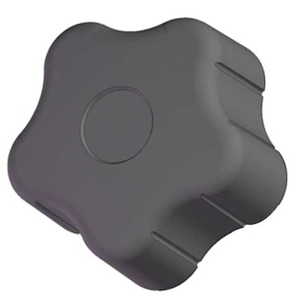 Soft Touch Star Knob, 3/8-16 Thread Size, 2-3/8" Dia., Blind Tap