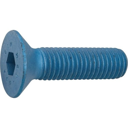 M6-1.00 Socket Head Cap Screw, Flat, Metric Blue Alloy Steel, 45 mm Length, 10 PK
