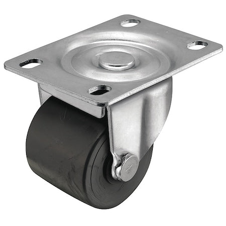 2" X 1-13/16" Non-Marking Polyolefin Log Swivel Caster, No Brake, Loads Up To 300 lb