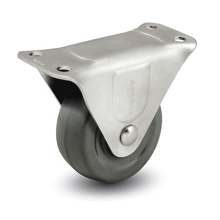 4" X 1-3/8" Non-Marking Rubber Soft Rigid Caster, No Brake, Loads Up To 200 lb