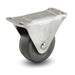 4" X 1-3/8" Non-Marking Rubber Soft Rigid Caster, No Brake, Loads Up To 200 lb