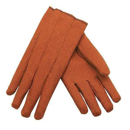 Coated Gloves, Vinyl, Smooth, Full, 0 Abrasion Level, Russett, M 12 PK