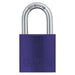 Lockout Padlock, Keyed Different, Aluminum, Purple, 1 in Shackle Height, 1 9/16 in Body Width