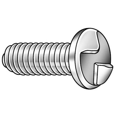 1/4"-20 x 1/2 in One-Way Round Tamper Resistant Screw, Zinc Plated Finish, Steel, 100 PK