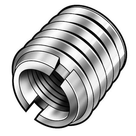 Heavy Wall Self Locking Thread Insert, #4-40 Int Thrd Sz, 18-8 Stainless Steel, 10 PK
