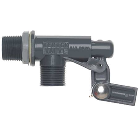 Float Valve,3/4 In,PVC,Bulkhead Mount