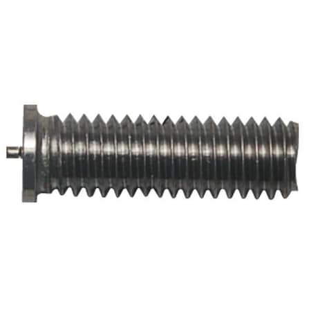 Weld Stud, #8-32, 1/2 in, TFTS Flanged Threaded, 18-8 Stainless Steel, Plain Finish, 100 PK