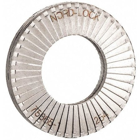 Wedge Lock Washer, For Screw Size 5/16 in Steel, Plain Finish, 10 PK