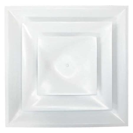 12 in Square 3 Cone Diffuser, White