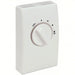 Line Voltage Attic Fan Thermostat, 80 to 130 Degree Analog Dial, Cool Only, White