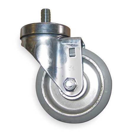 Swivel Caster,3 1/2 In,Mold On Rubber