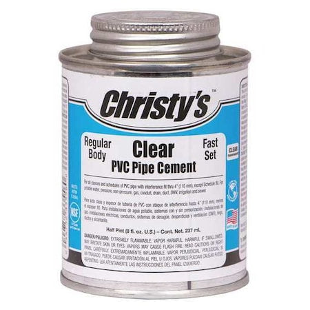 Pipe Cement,Clear,8 oz.