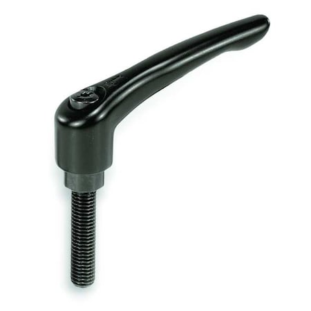 Adjustable Handle, Modern Design, Sz. 3, M08X35, Die Cast Zinc Black Satin, Comp: Steel
