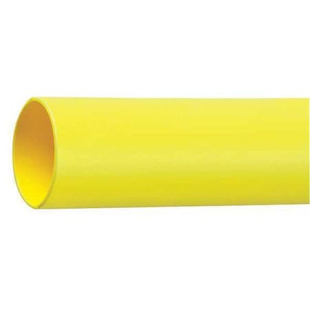 Heat Shrink Tube, Thin Wall, 2:1 I.D. Shrink Ratio, 3 in I.D. Before Shrinking, Yellow, 50 ft