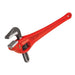 24" Heavy-Duty Offset Pipe Wrenches, 3" Pipe Capacity, Red