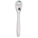 1/4 in Drive 90 Geared Teeth Pear Head Style Hand Ratchet, 6 in L, Chrome Finish