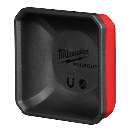PACKOUT Magnetic Bin, 4.29 in L x 4.29 in W x 2.13 in H, Plastic, Red