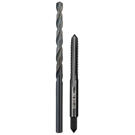 12-24 NC Straight Flute Plug Tap & No. 16 Drill Bit