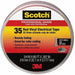 Vinyl Electrical Tape, 35, Scotch, 3/4 in W x 66 ft L, 7 mil thick, Red