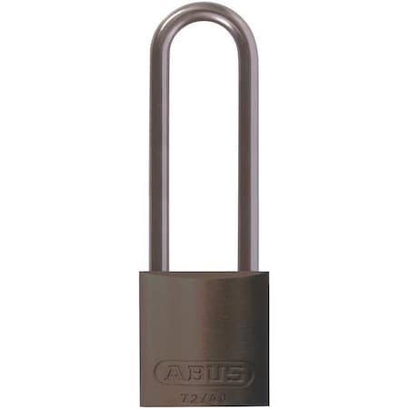 Lockout Padlock, Keyed Different, Aluminum, Brown, 3 in Shackle Height, 1 1/2 in Body Width