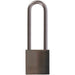 Lockout Padlock, Keyed Different, Aluminum, Brown, 3 in Shackle Height, 1 1/2 in Body Width