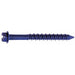 Tapcon Masonry Screw, 1/4" Dia., Hex, 4 in L, Steel Blue Climaseal, 100 PK
