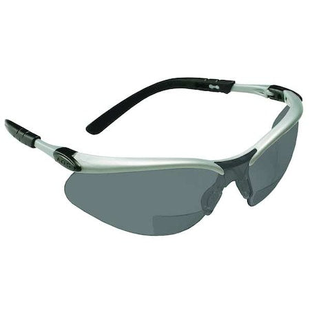 3M(TM) Bx(TM) Reader Safety Glasses, Black/Gray Wraparound Frame, 3.0 Diopter, Gray Lens, Universal