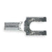 Fork Terminal, #8 Stud Size, 14 AWG, 600 V, Bare Insulated, Blue, Crimp Termination Only, 100 PK