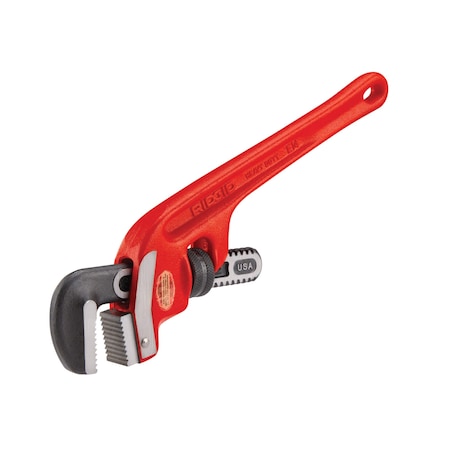 14" Heavy-Duty End Pipe Wrench, 2" Pipe Capacity, Red