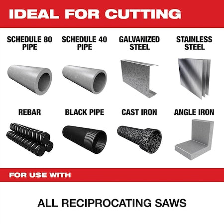 9 in. 8 TPI SAWZALL THE TORCH with Nitrus Carbide Reciprocating Saw Blade for Cast Iron & Metal