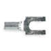 Fork Terminal, #8 Stud Size, 18 AWG, 600 V, Bare Insulated, Red, Crimp Termination Only, 100 PK