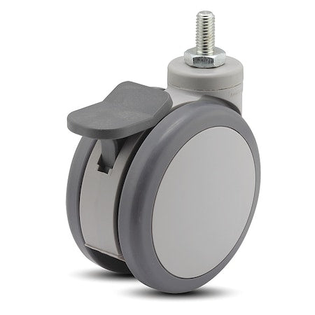 5" X 3" Non-Marking Rubber Thermoplastic Swivel Caster, Total Lock Brake, Loads Up To 246 lb
