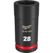 28mm SHOCKWAVE Impact Duty 3/4 in. Drive Deep Well 6 Point Impact Socket