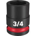 3/4 in. SHOCKWAVE Impact Duty 1/2 in. Drive Standard 6 Point Impact Socket