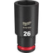 26mm SHOCKWAVE Impact Duty 1/2 in. Drive Deep Well 6 Point Impact Socket