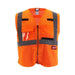 Class 2 High Visibility Orange Mesh Safety Vest - Large/X-Large