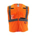 Class 2 Breakaway High Visibility Orange Mesh Safety Vest - 4X-Large/5X-Large