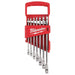 Ratcheting Combination Wrench Set, SAE, 3/8 in to 3/4 in Head Sizes, 12 Points, 7-Piece