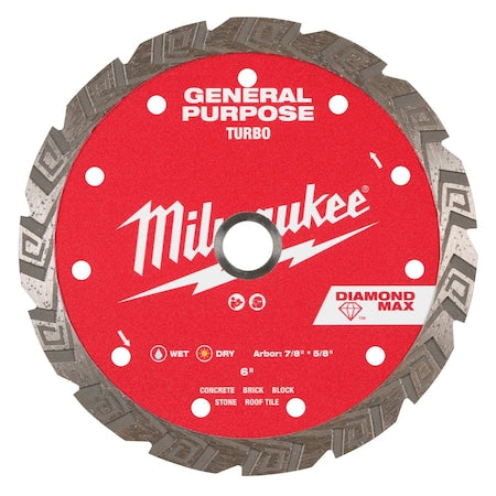 6" DIAMOND MAX Turbo, General Purpose Diamond Blade