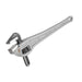 24" Aluminum Offset Pipe Wrench, Narrow Hook Jaw Parallel to Handle for Tight Spaces and Overhead
