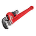 18" Heavy-Duty Straight Pipe Wrench, 2-1/2" Pipe Capacity, Red